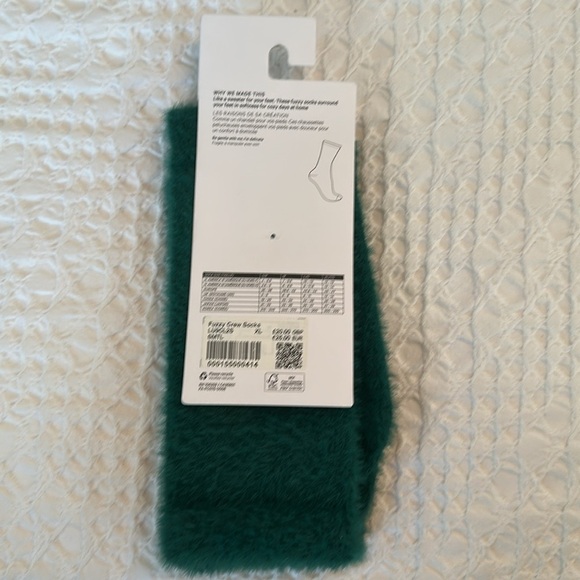 Lululuemon Daily Essentials Fuzzy Crew Socks Storm Teal - Picture 5 of 5